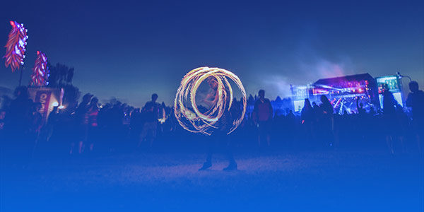 Image Of A Live Music Festival Crowd