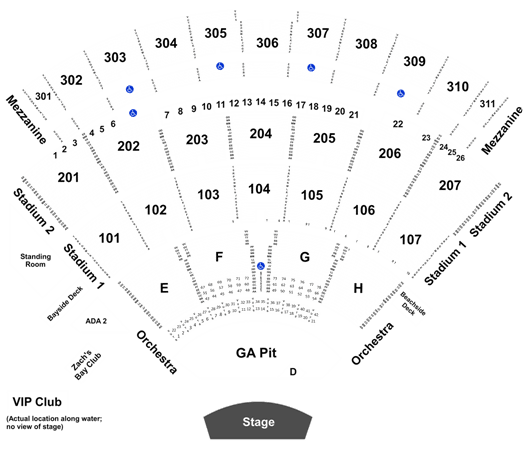 Seating Chart For Concerts At Northwell At Jones Beach Theater